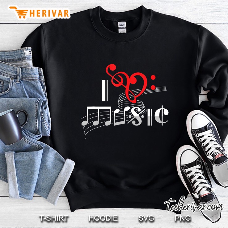 I Love Music Music Lover Sweatshirt