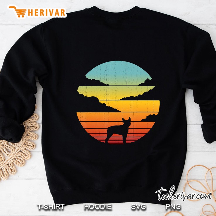 Boston Terrier Silhouette Vintage Version Sweatshirt