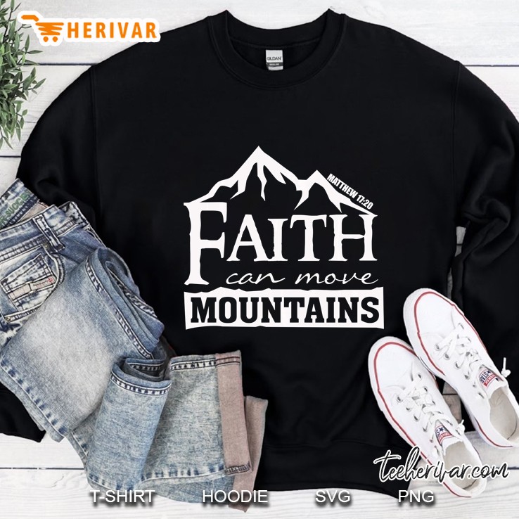 Faith Can Move Mountains Black Version Sweatshirt