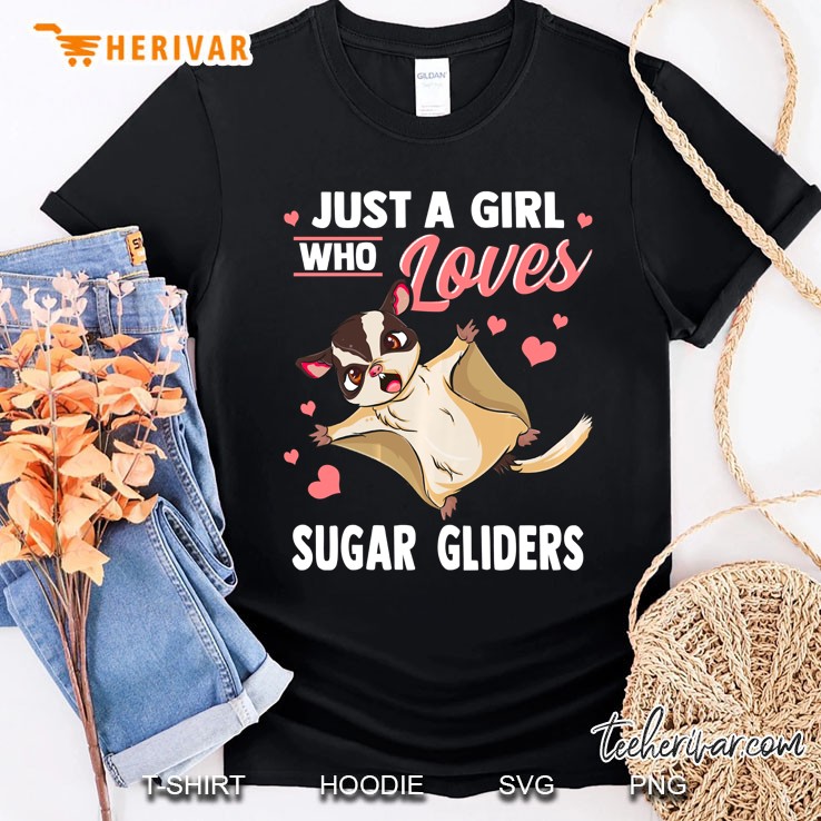 Just A Girl Who Loves Sugar Gliders Cute Gift Pullover Hoodie Shirt