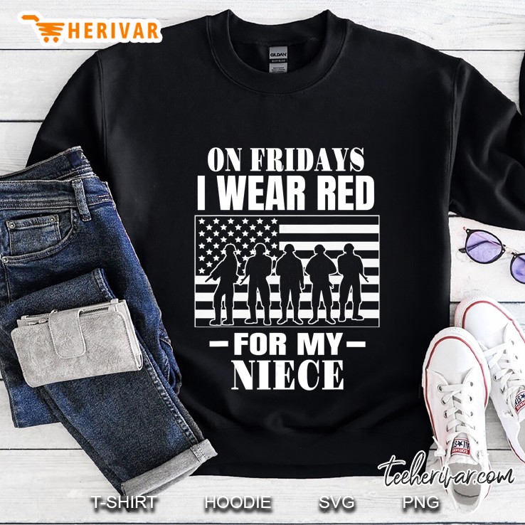 On Fridays I Wear Red For My Niece US Veteran Sweatshirt