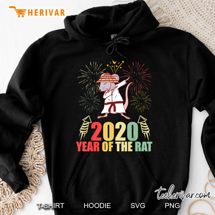2020 Year Of The Rat Dabbing Rat Firework Version Hoodie