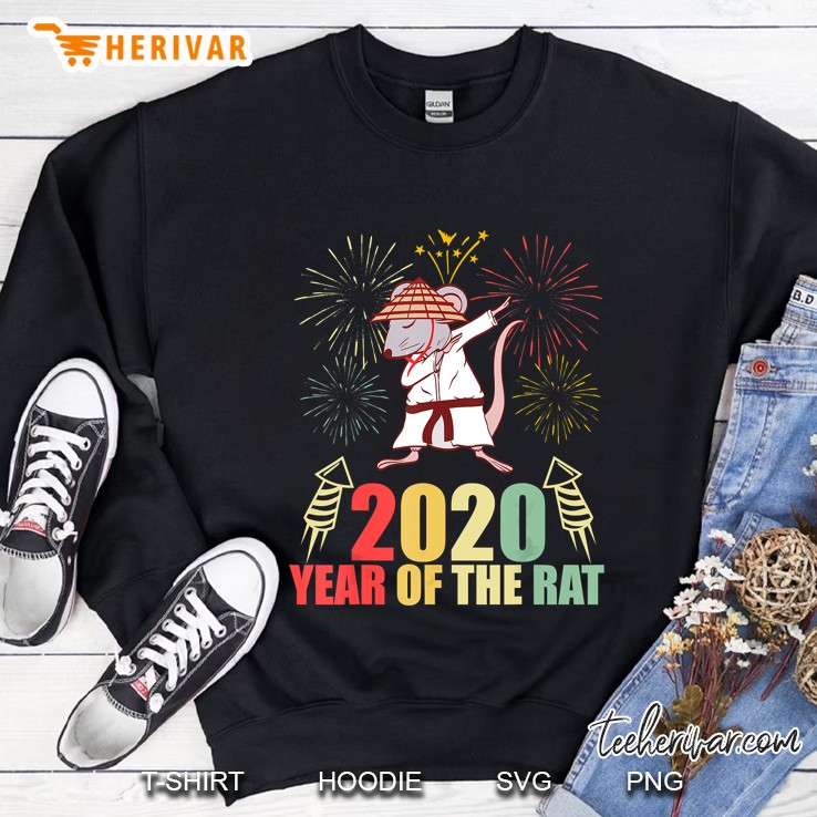 2020 Year Of The Rat Dabbing Rat Firework Version Sweatshirt