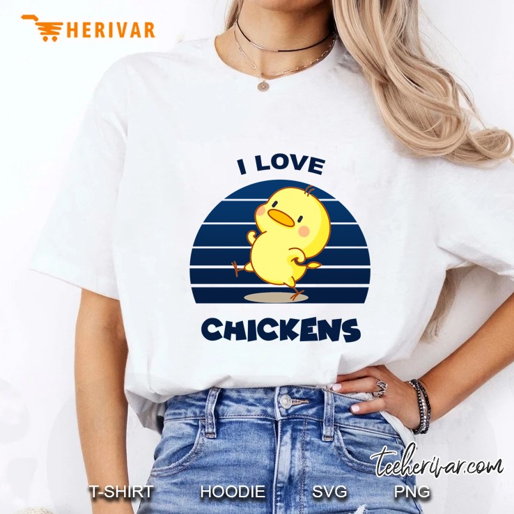 I Love Chickens Chicken Lover Version Ladies Tee