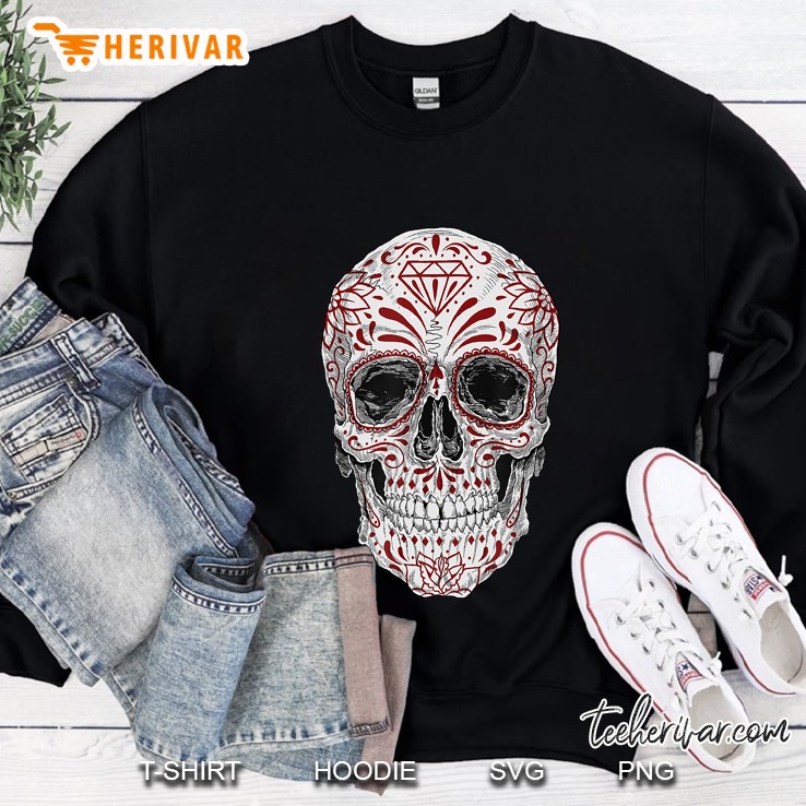 Sugar Skull Hand Drawn Sweatshirt