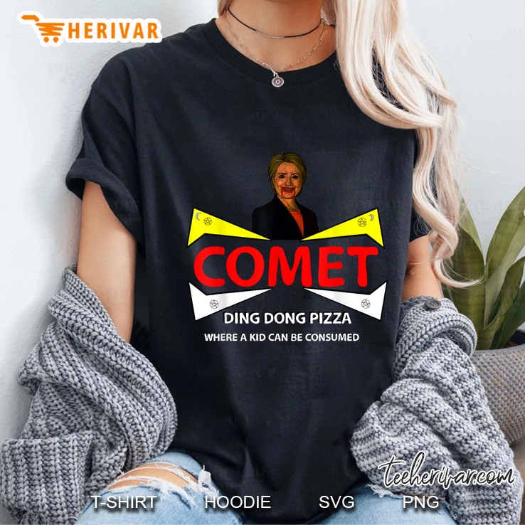 Comet Ding Dong Pizza Where A Kid Can Be Consumed Ladies Tee
