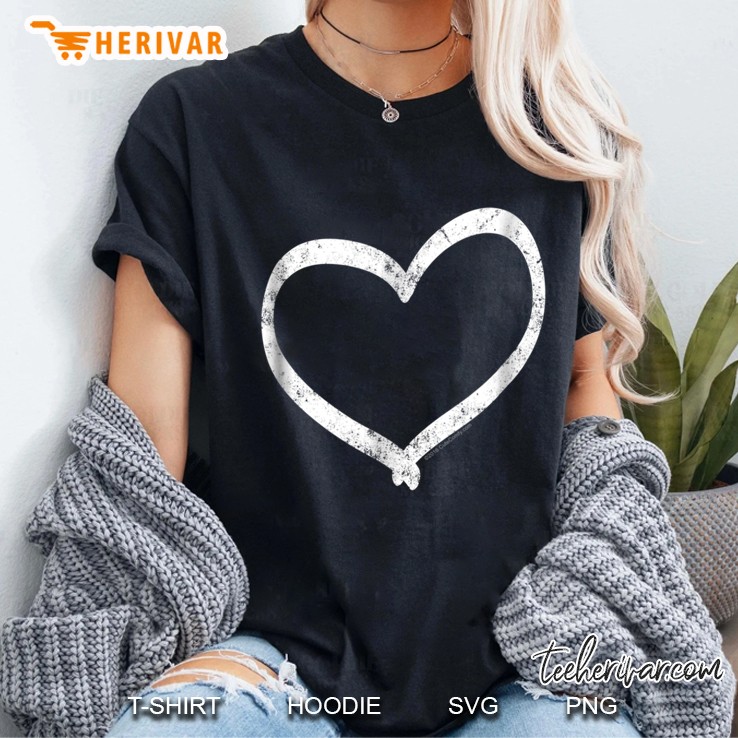 Cute Red Heart Outline Valentine