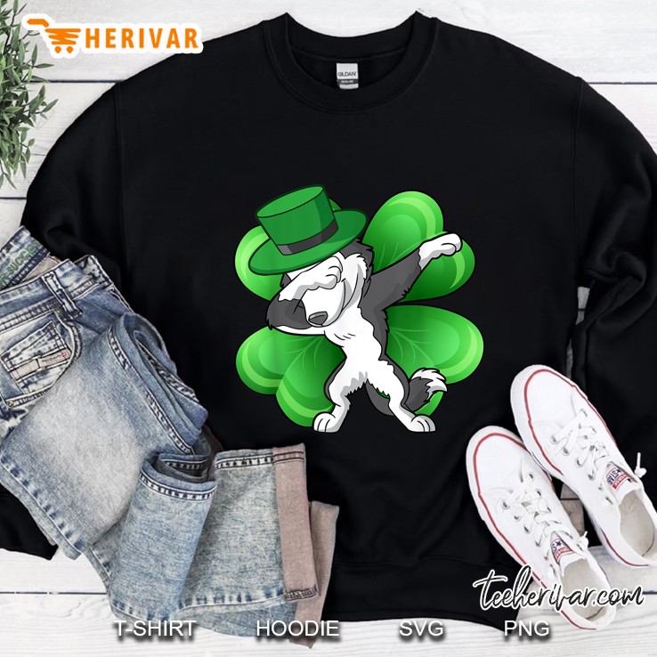 Dabbing Leprechaun Siberian Husky Dog Irish St Patricks Day Sweatshirt