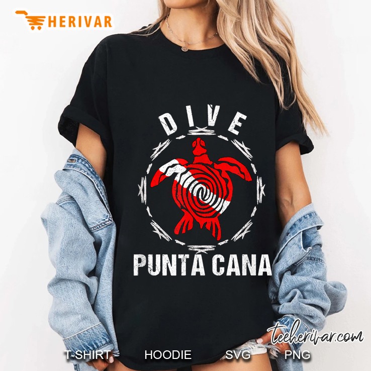 Dive Punta Cana Tribal Turtle Ladies Tee