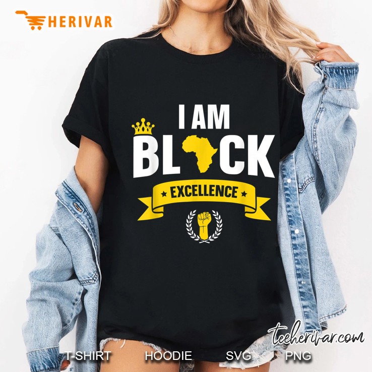 I Am Black Excellence African Pride Ladies Tee