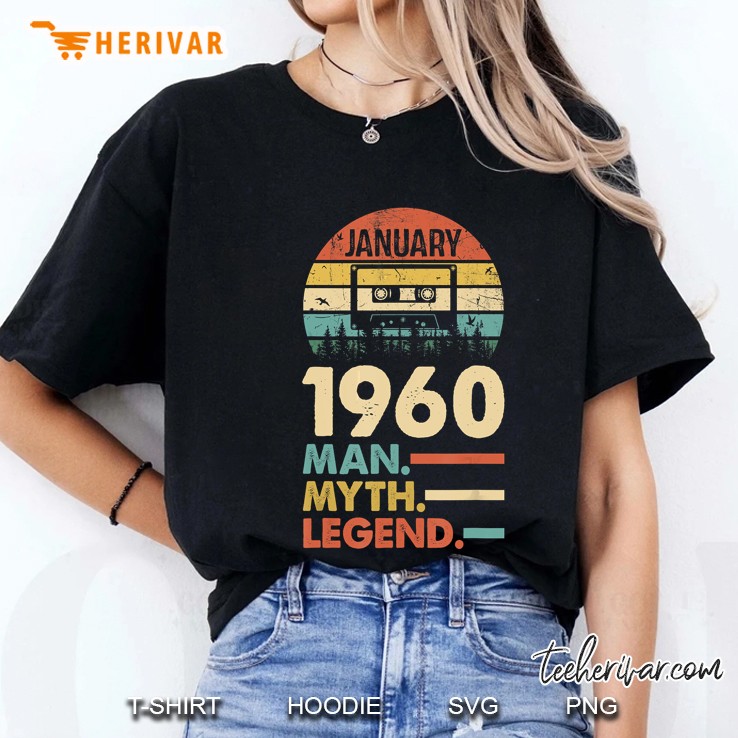 January 1960 Man Myth Legend Vintage Version Ladies Tee