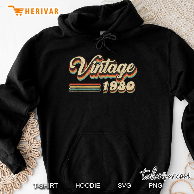 Vintage 1980 40th Birthday Version2 Hoodie
