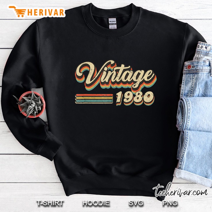 Vintage 1980 40th Birthday Version2 Sweatshirt