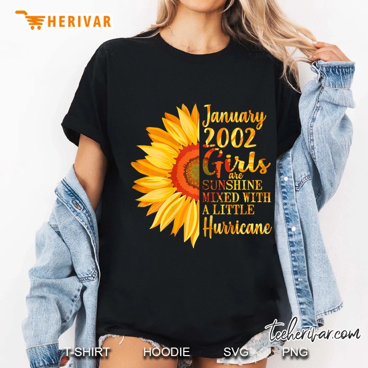 January 2002 Girls Are Sunshine Mixed With A Little Huricane Ladies Tee