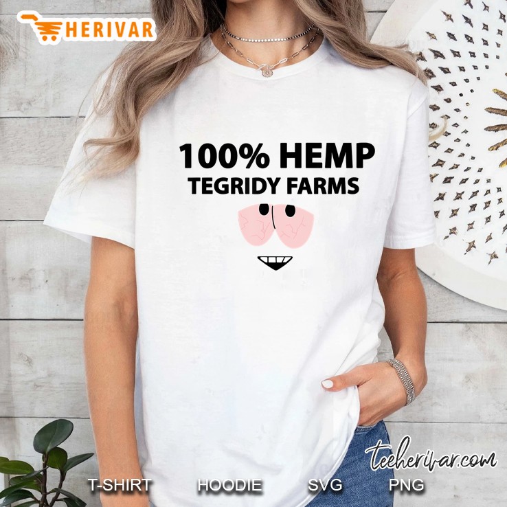 100% Hemp Tegridy Farms White Version2 Ladies Tee