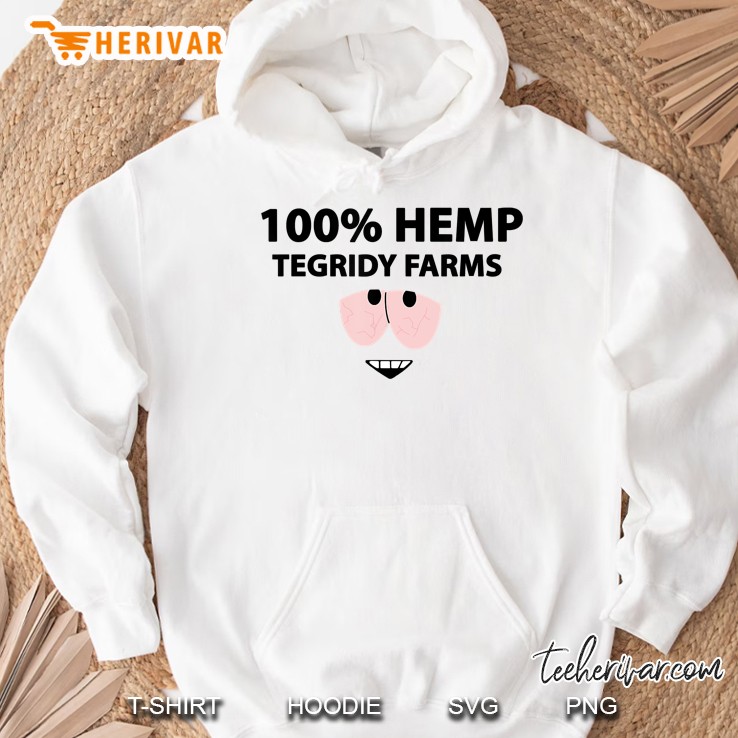 100% Hemp Tegridy Farms White Version2 Hoodie
