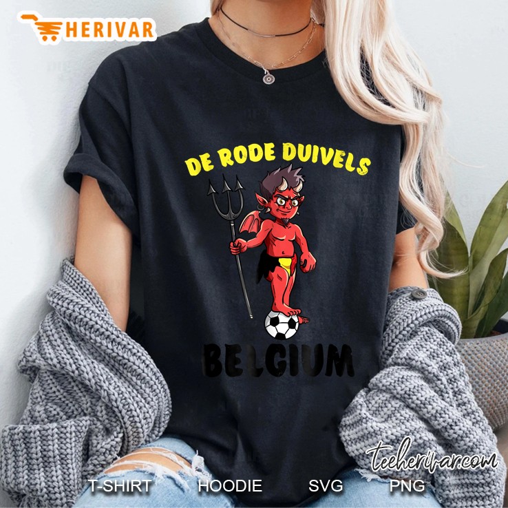 De Rode Duivels Belgium Red Devils Soccer Ladies Tee