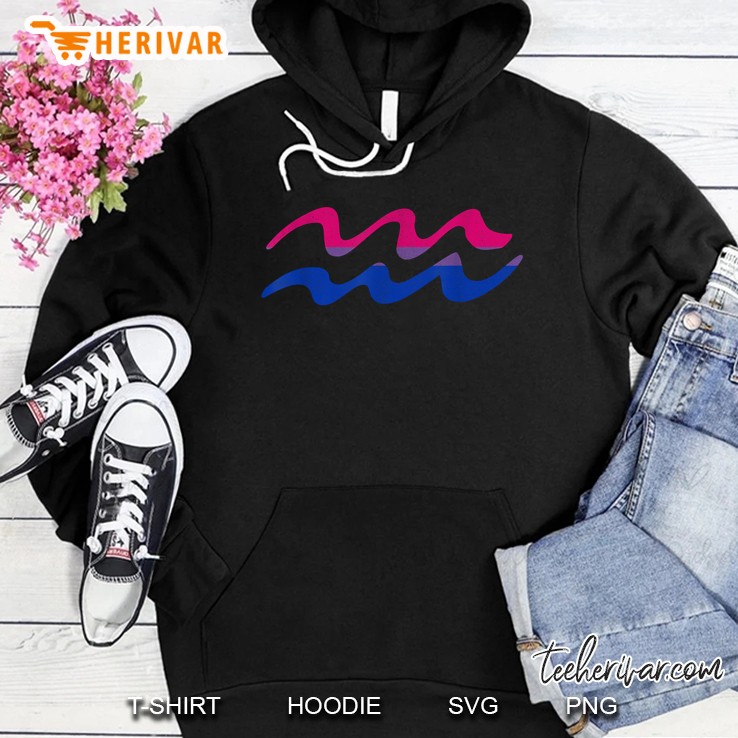 Bisexual Pride Flag Aquarius Zodiac Hoodie