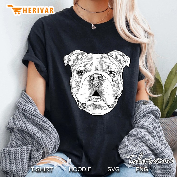 English Bulldog Face English Bulldog Lover Ladies Tee