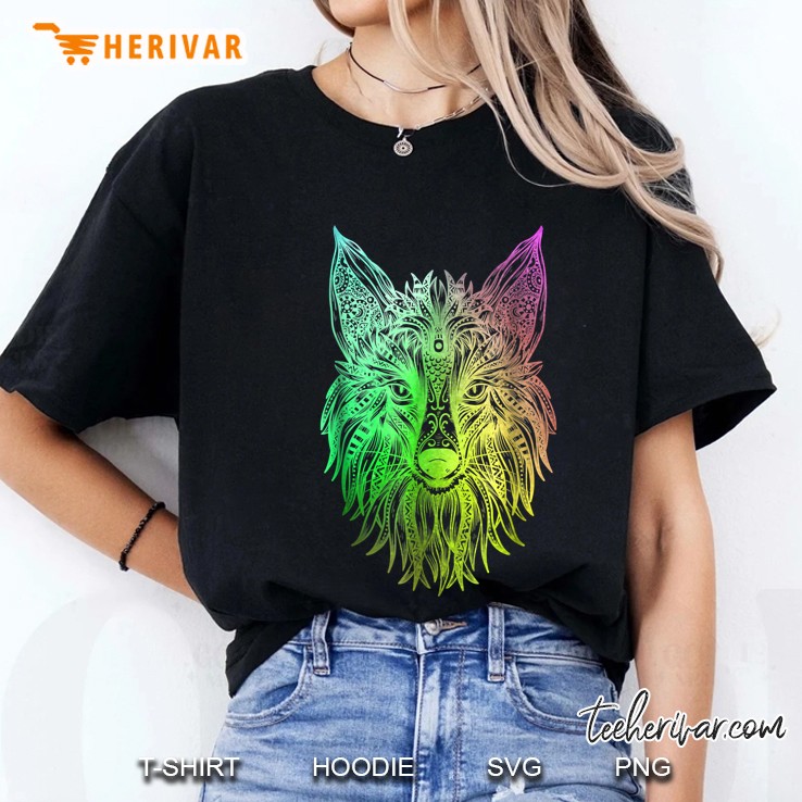 Fox Hindu Tribal Watercolor Ladies Tee