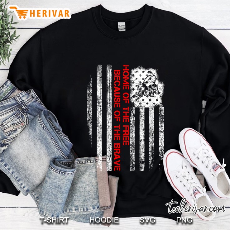Home Of The Free Beacause Of The Brave Navy Seabeee Sweatshirt