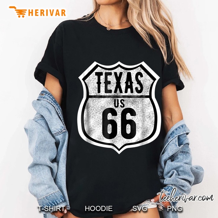 Texas US 66 Route 66 Ladies Tee