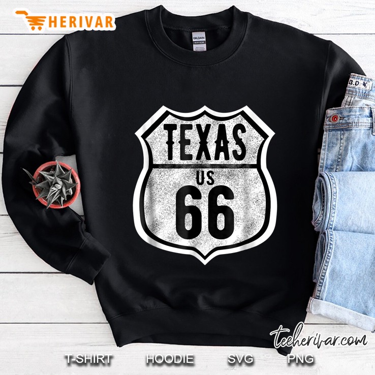 Texas US 66 Route 66 Sweatshirt