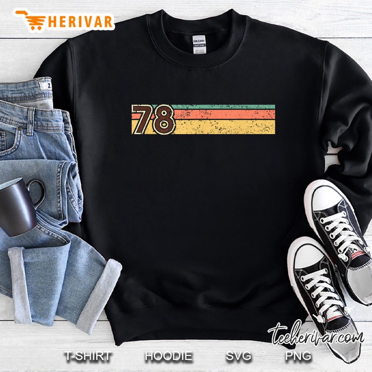 Vintage 40th Birthday 1978 Retro Lines Sweatshirt