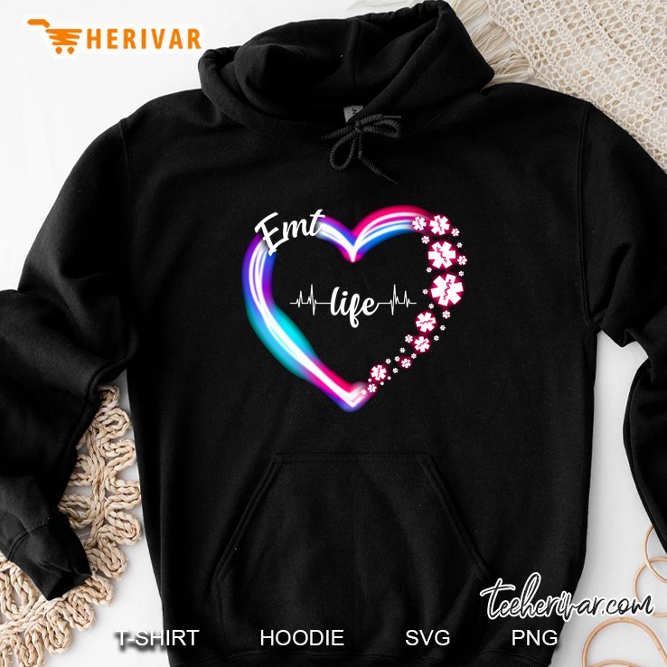 EMT Life Heartbeat Neon Color Version Hoodie