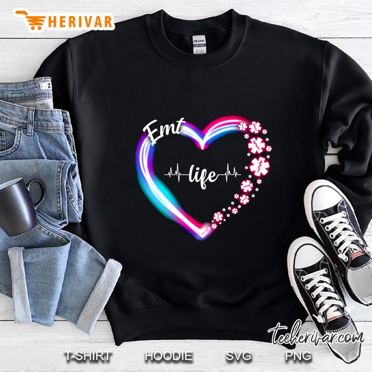 EMT Life Heartbeat Neon Color Version Sweatshirt