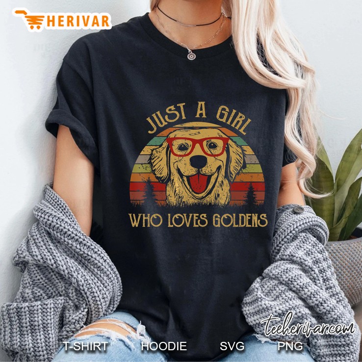 Just A Girl Who Loves Golden Vintage Version2 Ladies Tee
