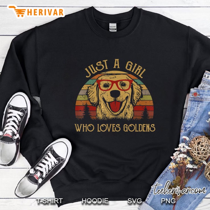 Just A Girl Who Loves Golden Vintage Version2 Sweatshirt