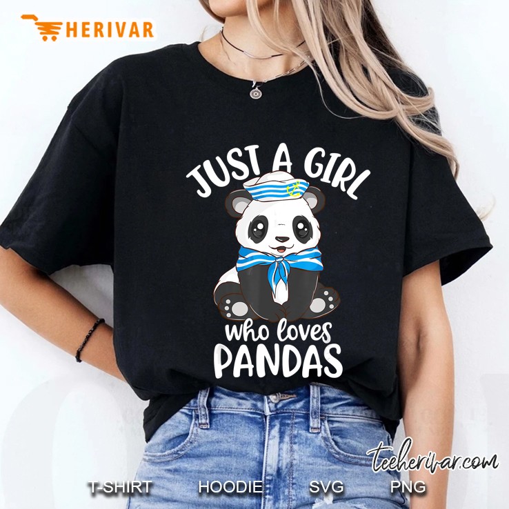 Just A Girl Who Loves Pandas Cute Panda Ladies Tee