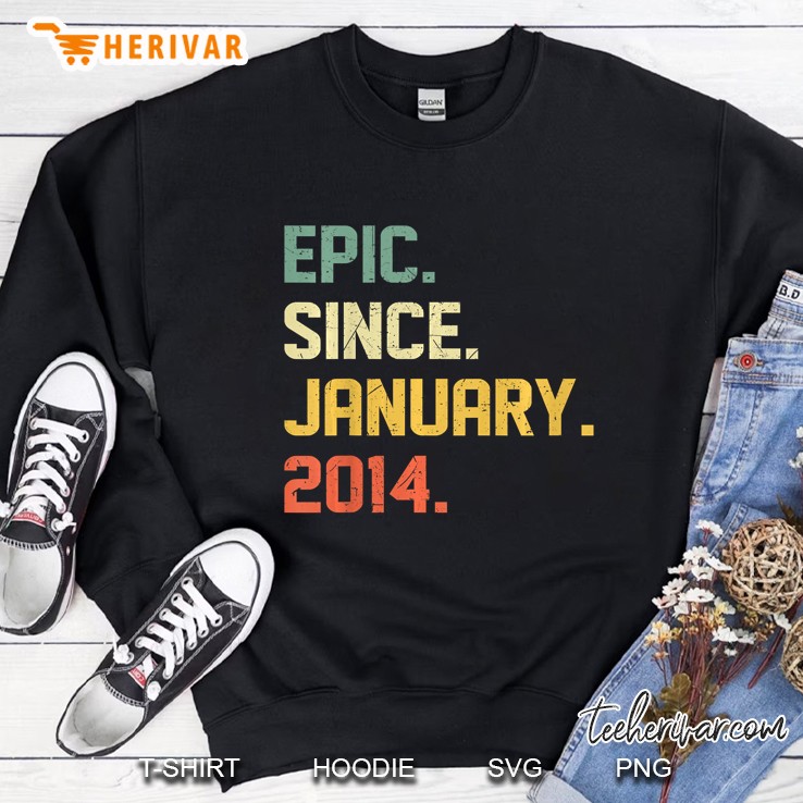 Epic Since January 2014 Vintage Version Sweatshirt