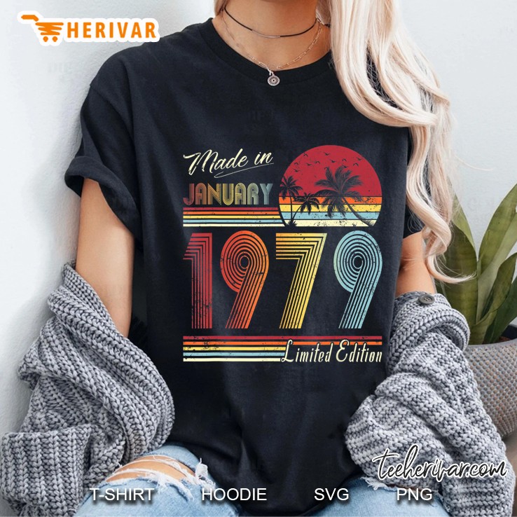 Made In January 1979 Limited Edition Vintage Version Ladies Tee