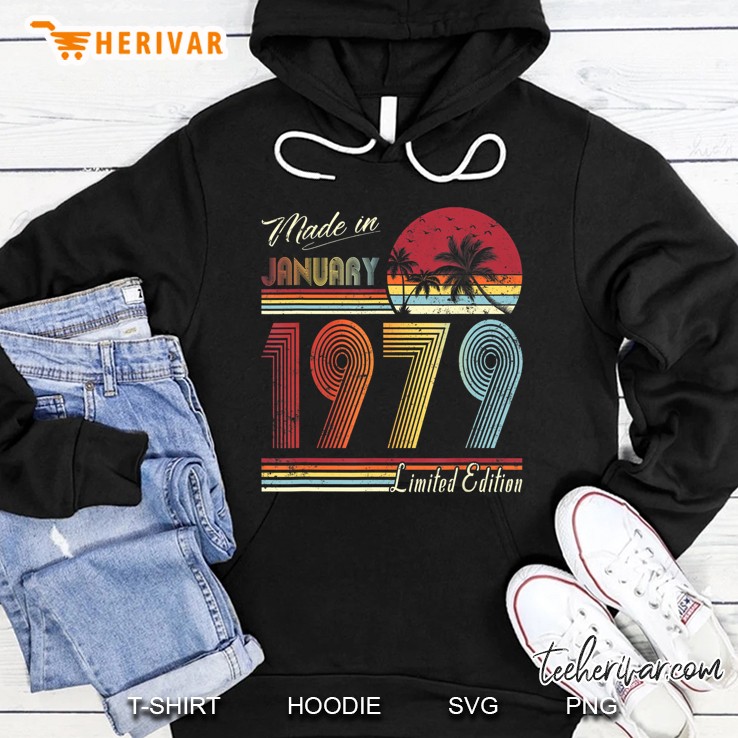 Made In January 1979 Limited Edition Vintage Version Hoodie
