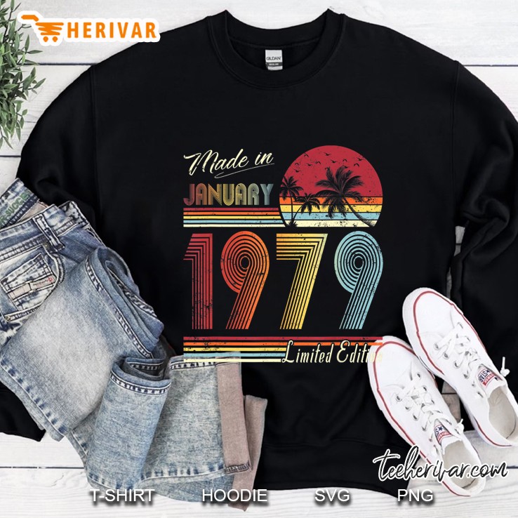 Made In January 1979 Limited Edition Vintage Version Sweatshirt