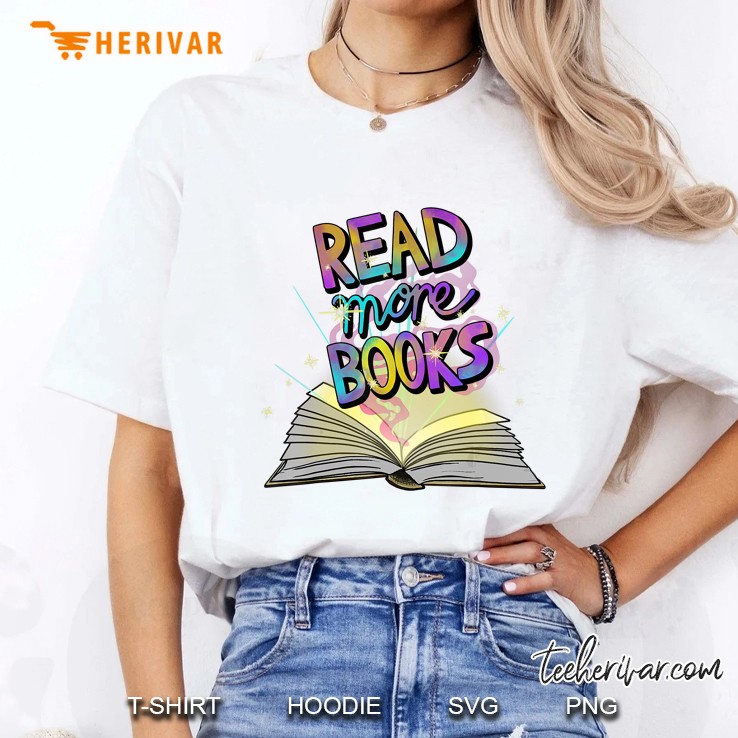 Read More Books White Version Ladies Tee