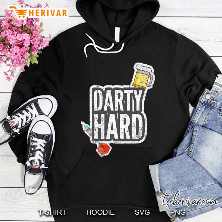 Darty Hard Darts Players Hoodie