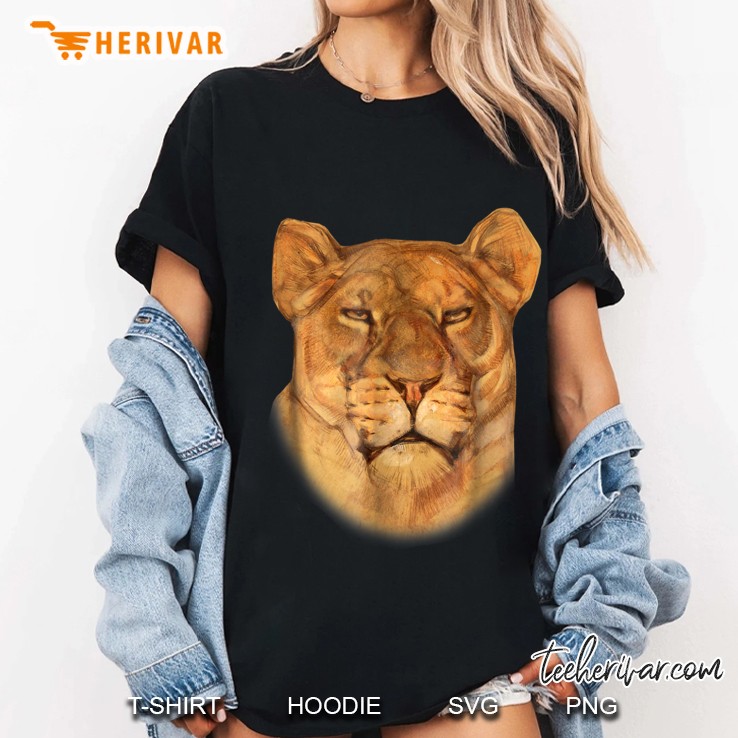 Lioness Female Lion Face Ladies Tee