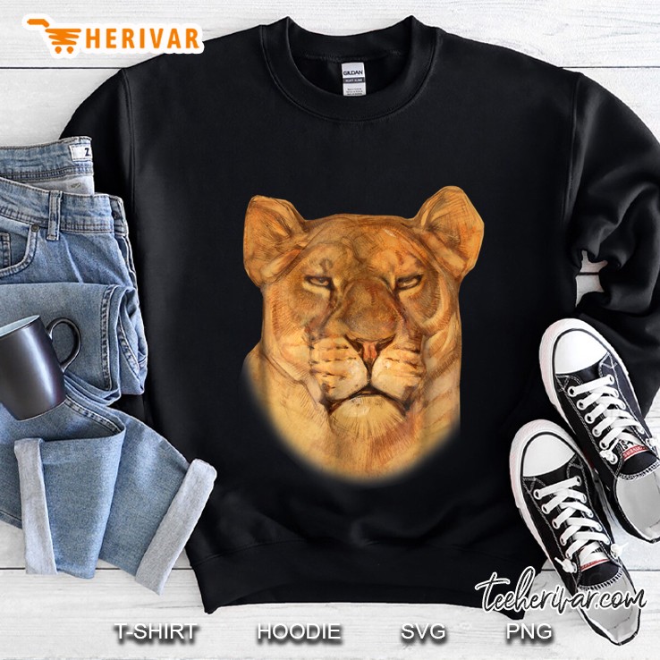 Lioness Female Lion Face Sweatshirt
