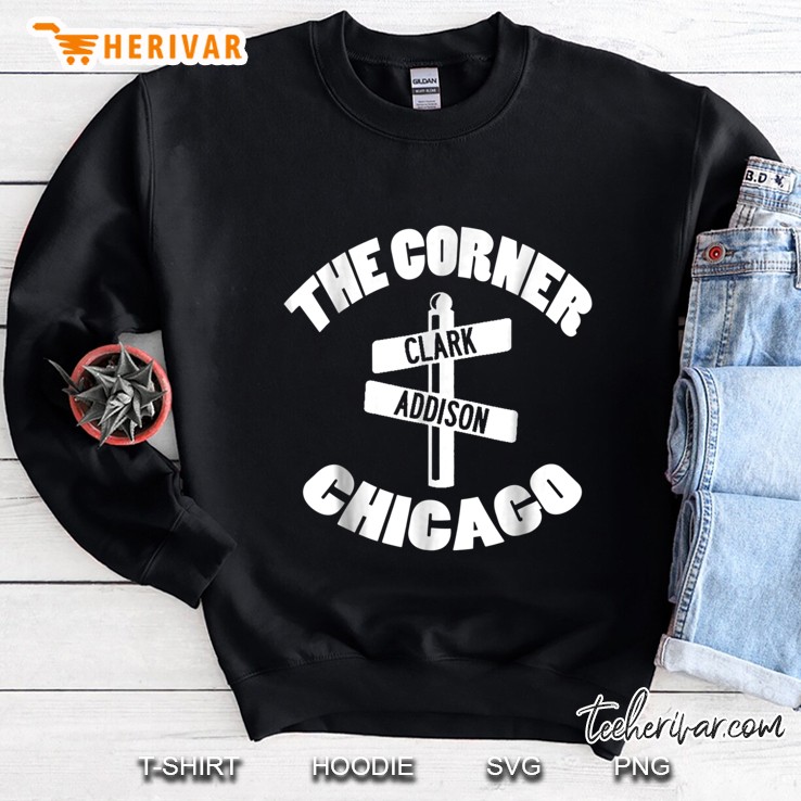 The Corner Of Clark And Addison Chicago Sweatshirt