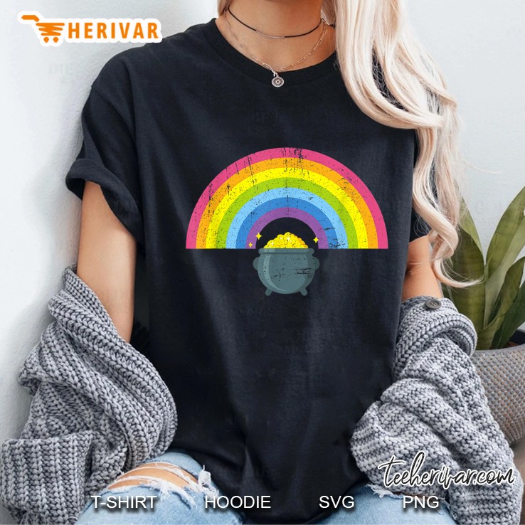 Rainbow Pot Of Gold Ladies Tee