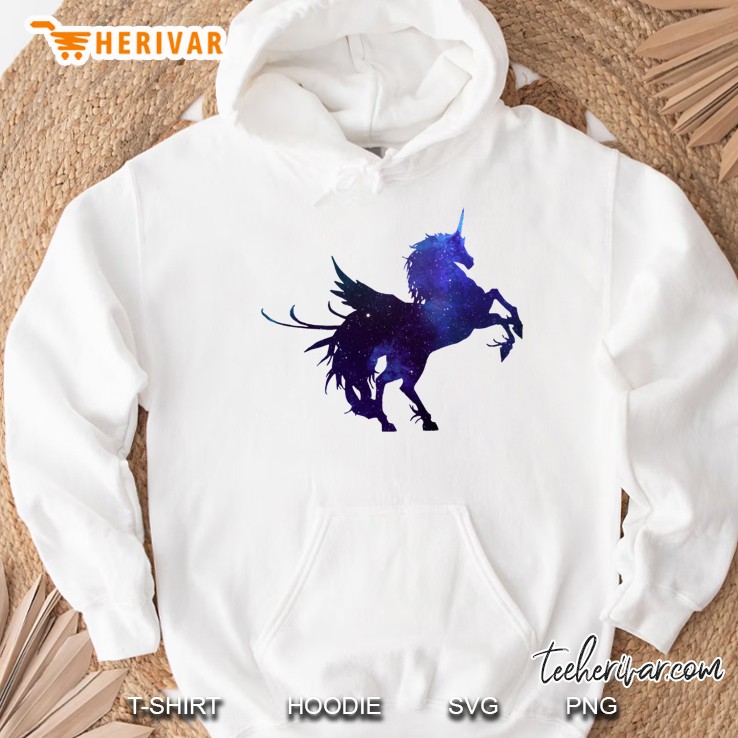 Pegasus Unicorn Watercolor Space Hoodie