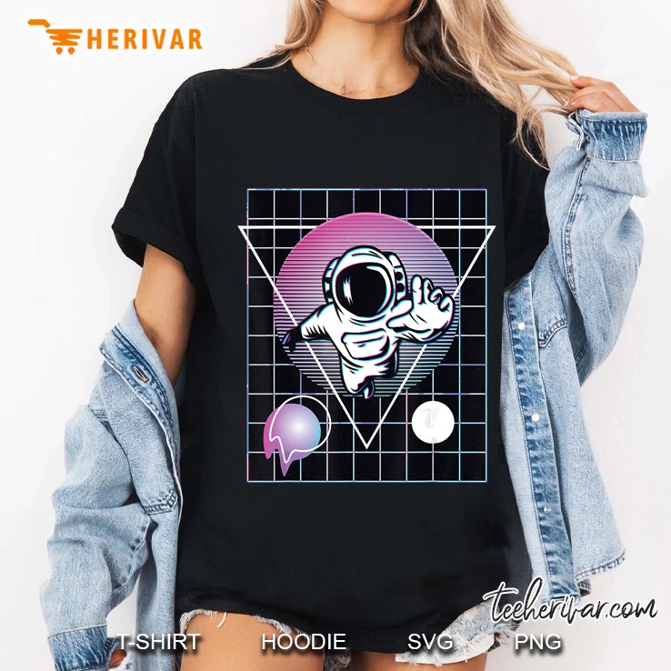 Astronaut Spaced Out Aesthetic Vaporwave Ladies Tee