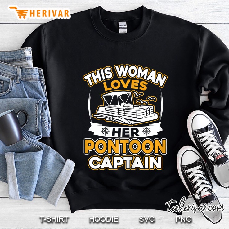 This Woman Loves Her Pontoon Captain Sweatshirt