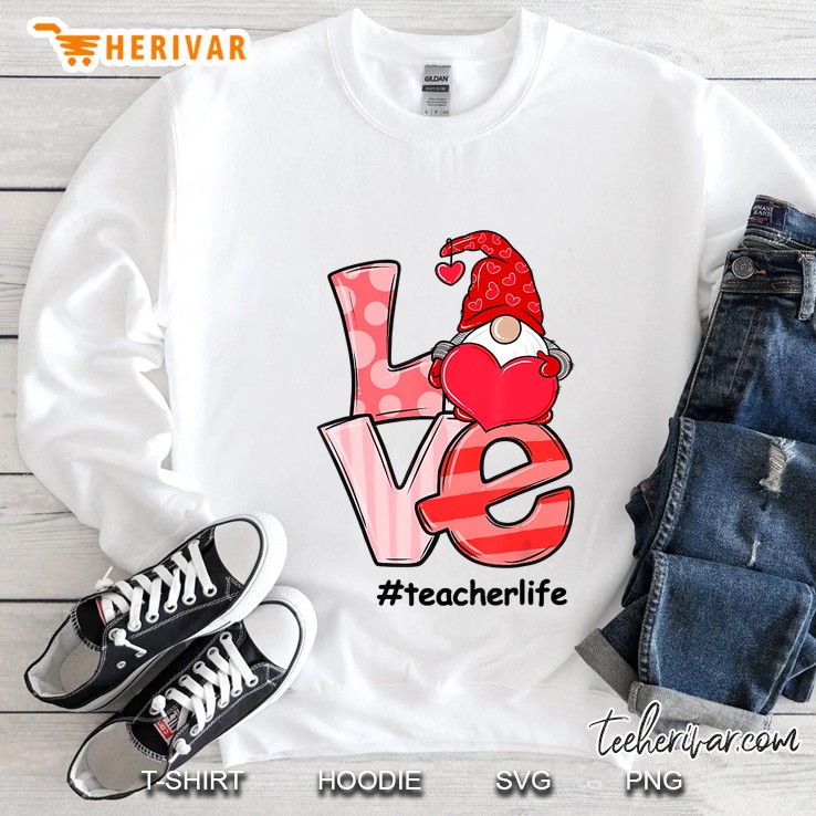 Love Love Teacher Life Valentine Day Sweatshirt