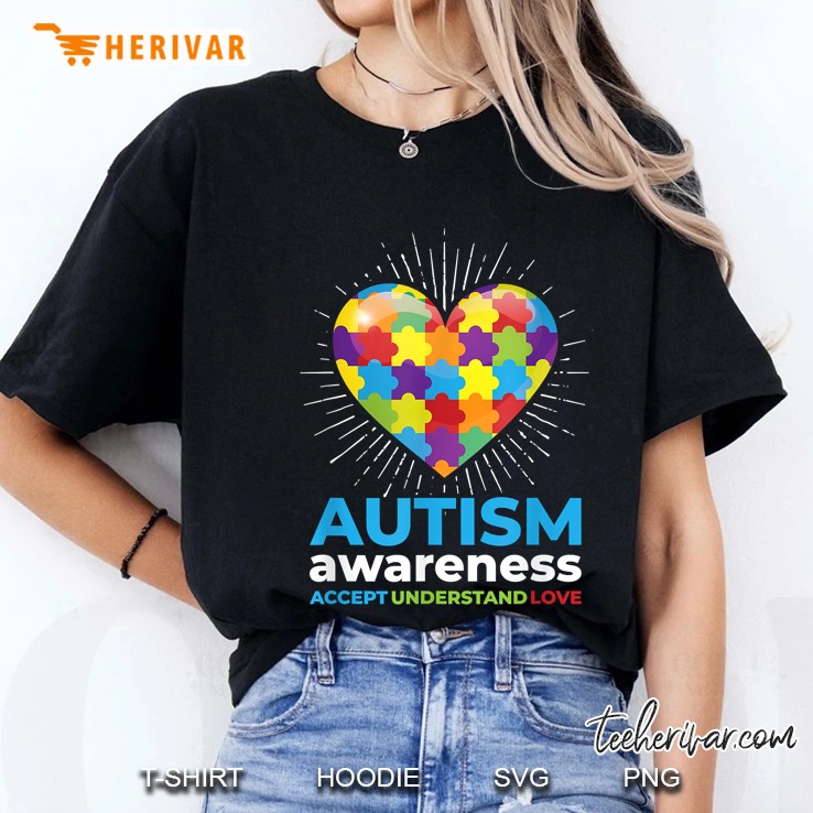 Autism Awareness Accept Understand Love Version2 Ladies Tee