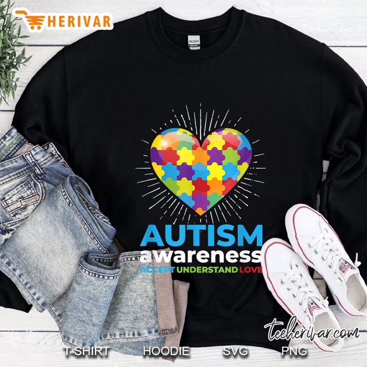 Autism Awareness Accept Understand Love Version2 Sweatshirt