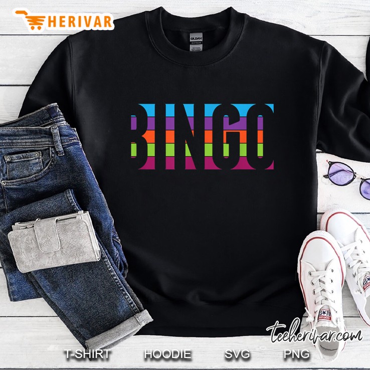 Bingo Rainbow Color Style Cool Lucky Player Family Sweatshirt